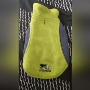 Lime Green and Gray Fleece Vest